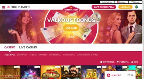 Vinnarum Casino Bonus med 20 free spins .